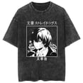 thumbnail image 1 of Duoxingbao  Bungo Stray Dogs anime peripherals Dazai Osamu Nakahara Chuuya casual cartoon men and women's clothing washed short sleeves, 1 of 7
