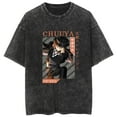 thumbnail image 1 of Duoxingbao  Bungo Stray Dogs anime peripherals Dazai Osamu Nakahara Chuuya casual cartoon men and women's clothing washed short sleeves, 1 of 7
