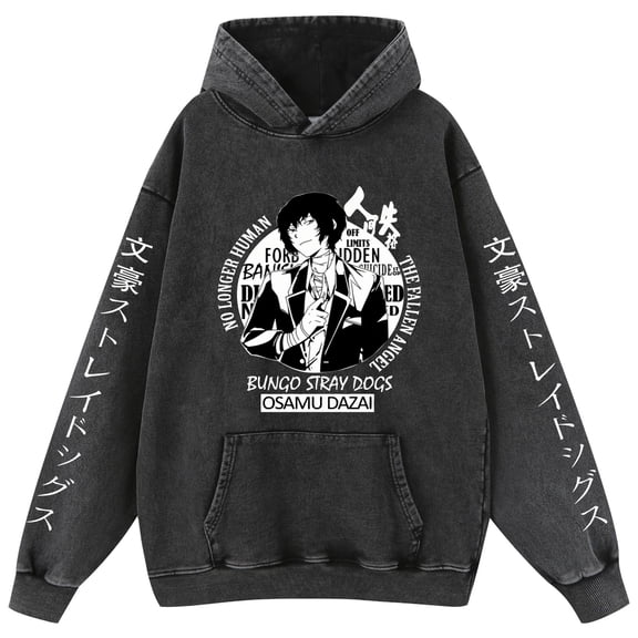Duoxingbao Bungo Stray Dogs anime peripherals Dazai Osamu Nakahara Chuuya casual cartoon men's and women's clothing washed sweatshirt