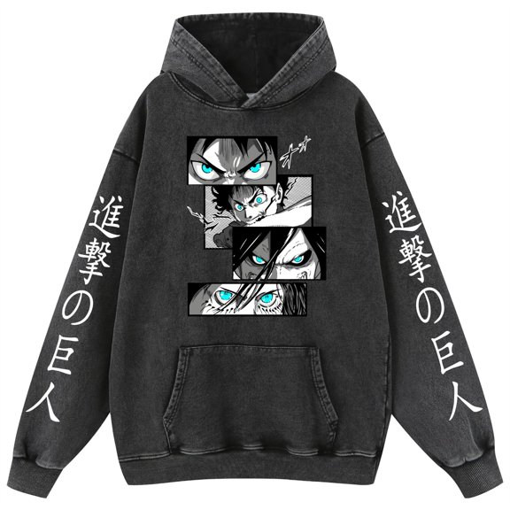 Duoxingbao Cross-border Attack on Titan Wings of Liberty Casual Washed Distressed Hoodie Autumn Winter