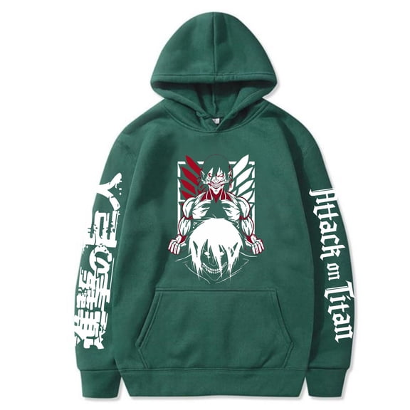 Duoxingbao  Cross-border Attack on Titan hoodie loose fit casual trendy autumn/winter sweatshirt for men and women.