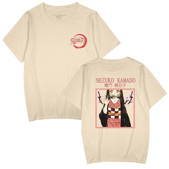 Duoxingbao  Cross-border Demon Slayer Anime Thin Casual Summer Crew Neck Short Sleeve T-Shirt