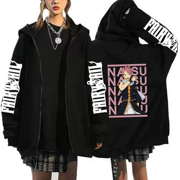Duoxingbao  Cross-border Fairy Tail Japanese manga Ainime zip-up hoodie for men and women couples