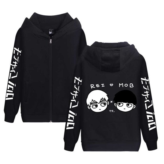 Duoxingbao  Cross-border Spring and Autumn Zip-up Jacket, Anime Mob Psycho 100 Unisex Zip-up Hoodie