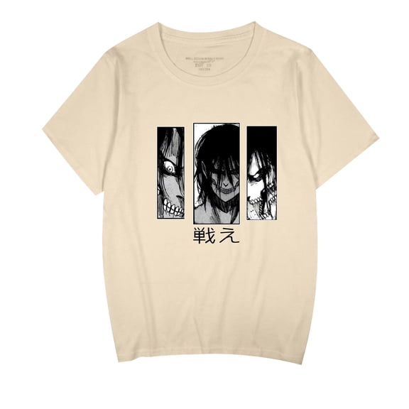 Duoxingbao  Cross-border T-shirts ATTACK ON TITAN merchandise anime merchandise casual cotton summer short-sleeved shirts.