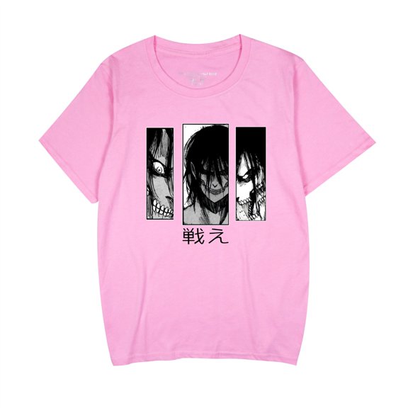 Duoxingbao Cross-border T-shirts ATTACK ON TITAN merchandise anime merchandise casual cotton summer short-sleeved shirts.