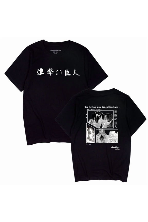 Cross-border T-shirts ATTACK ON TITAN merchandise anime merchandise casual cotton summer short-sleeved shirts.