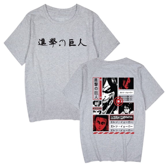 Duoxingbao  Cross-border T-shirts ATTACK ON TITAN merchandise anime merchandise casual cotton summer short-sleeved shirts.