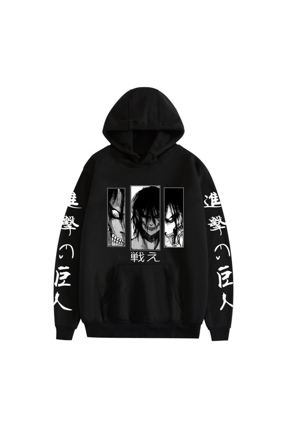 Cross-border anime Attack on Titan top hoodie couple set sweatshirt
