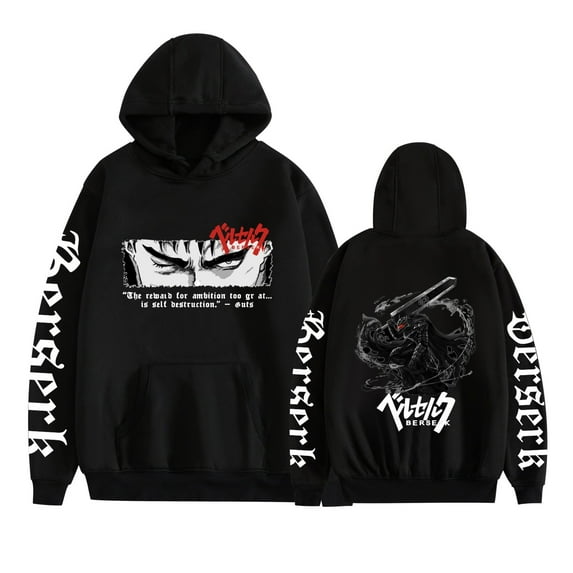 Duoxingbao Cross-border hot selling Berserk legend surrounding printing loose casual fashion men and women hooded sweatshirt hoodie