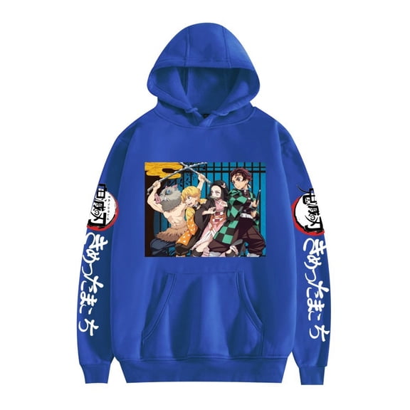 Duoxingbao  Cross-border hot-selling Demon Slayer print hoodies trendy men's and women's hoodies for autumn and winter