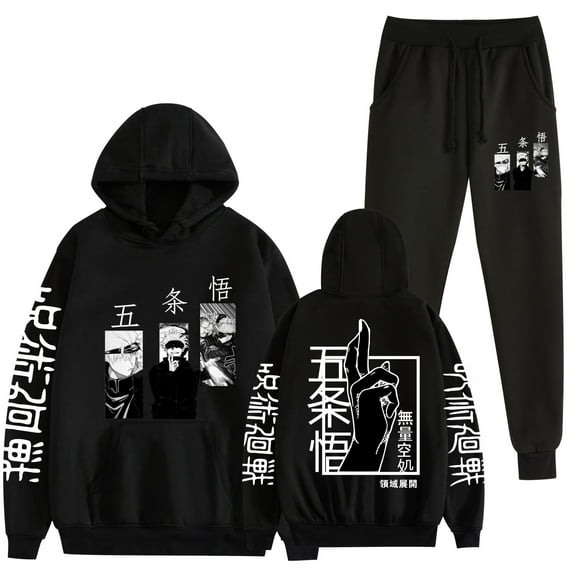 Duoxingbao Cross-border new Japanese Jujutsu Kaisen anime hoodie set two-dimensional men and women