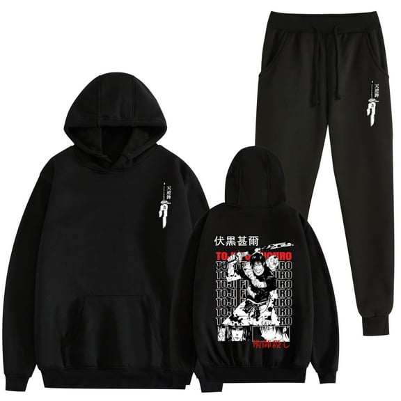 Duoxingbao  Cross-border new Japanese Jujutsu Kaisen anime hoodie set two-dimensional men and women