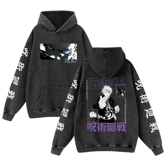 Duoxingbao  Cross-border new Japanese Jujutsu Kaisen anime washed sweatshirt two-dimensional men's and women's sweatshirt