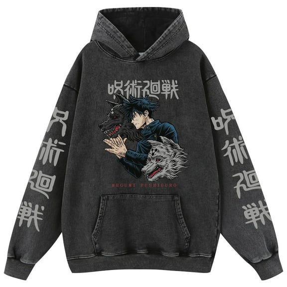 Duoxingbao  Cross-border new Japanese Jujutsu Kaisen anime washed sweatshirt two-dimensional men's and women's sweatshirt