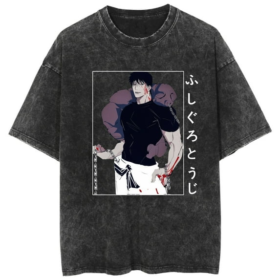 Duoxingbao Cross-border popular Japanese comic Jujutsu Kaisen JUMP COMICS printed casual fashion youth summer washed short sleeves