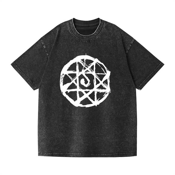 Duoxingbao  Cross-border washed T-shirt anime new Fullmetal Alchemist casual cotton summer short-sleeved men and women