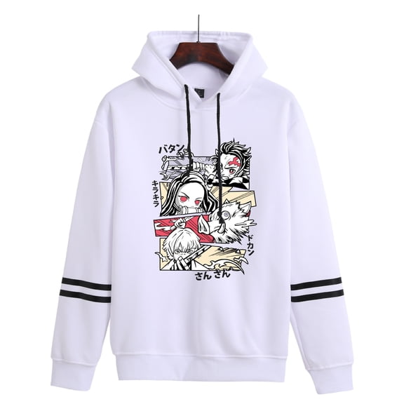 Duoxingbao Demon Slayer Hoodie Long-Sleeve Sweatshirt for Men and Women Couple Hoodie