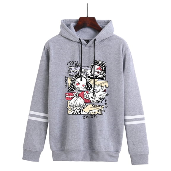 Duoxingbao Demon Slayer Hoodie Long-Sleeve Sweatshirt for Men and Women Couple Hoodie