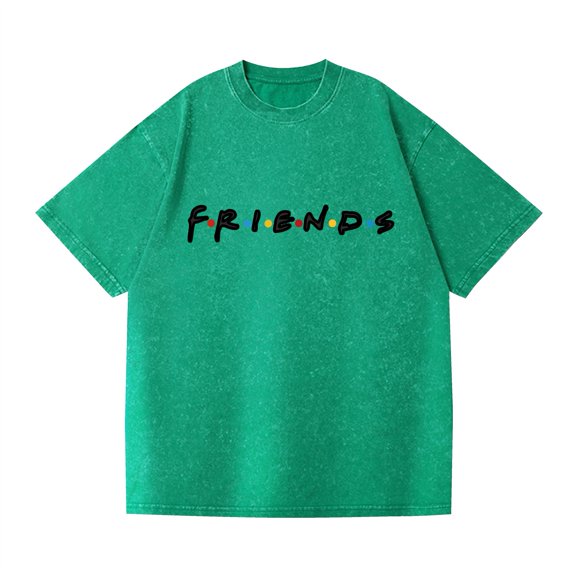 Duoxingbao  Foreign trade hip-hop street washed T-shirt friends Friends surrounding anime cotton summer couple short sleeves