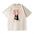 thumbnail image 1 of Duoxingbao  Hip-hop street washed T-shirt spy play house Spy X Family surrounding anime cotton summer couple short sleeves, 1 of 7