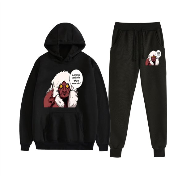 Duoxingbao  Hot Selling Anime Style DANDADAN Cross-Border Casual Unisex Hooded Sweatshirt Set