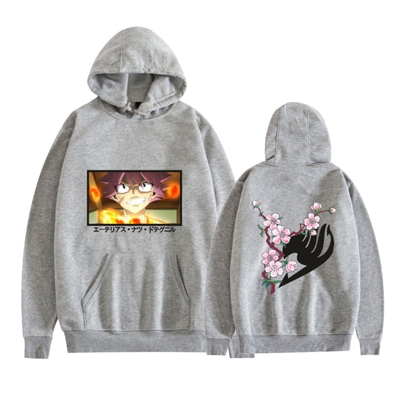 Duoxingbao  Hot-selling Fairy Tail Natsu hooded sweatshirt anime merchandise for autumn and winter long-sleeved for men and women