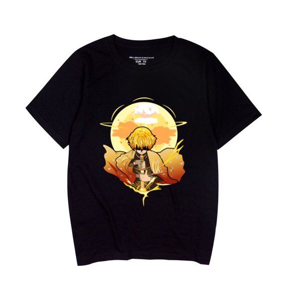 Duoxingbao  Hot-selling anime Demon Slayer casual short-sleeved T-shirts for men and women matching couple styles.