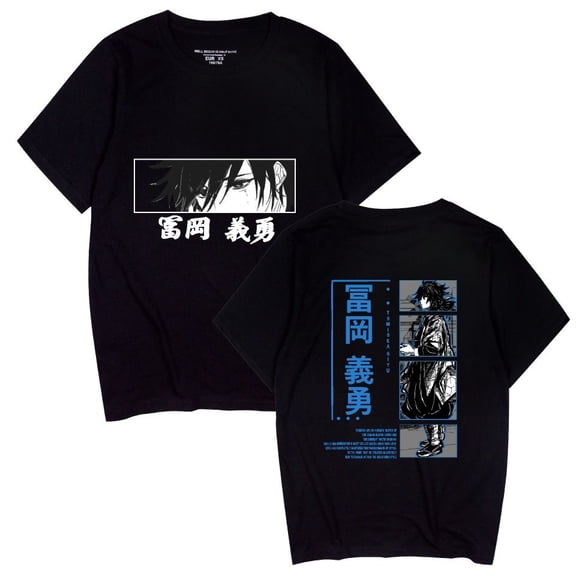 Duoxingbao  Hot-selling cross-border Demon Slayer anime thin casual summer crew neck short-sleeved T-shirt