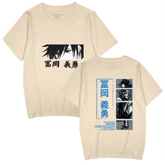 Duoxingbao  Hot-selling cross-border Demon Slayer anime thin casual summer crew neck short-sleeved T-shirt