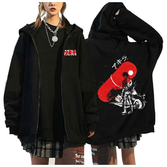 Duoxingbao Hot selling foreign trade zipper sweatshirt Japanese anime Akira Akira casual hooded zipper sweatshirt couple style