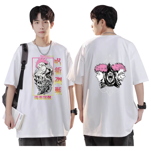 Duoxingbao  Hot selling new Japanese anime Jujutsu Kaisen pattern printed short-sleeved casual top summer T-shirt