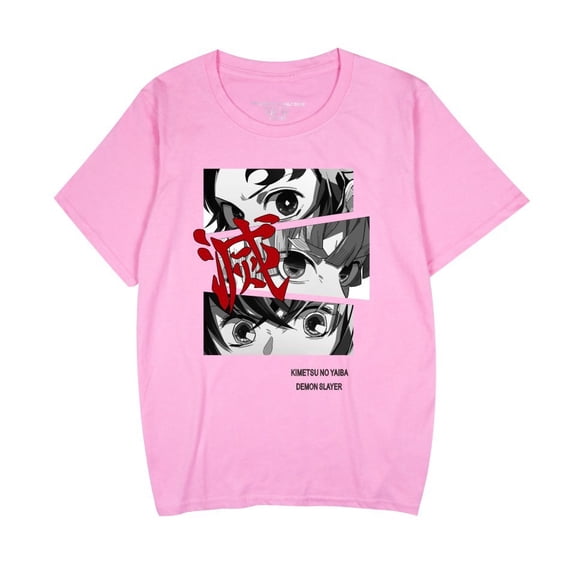 Duoxingbao  Japanese anime New cross-border hot-selling  Demon Slayer printed fashion couple short-sleeved T-shirt