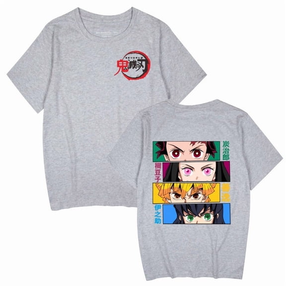 Duoxingbao  Japanese anime New cross-border hot-selling  Demon Slayer printed fashion couple short-sleeved T-shirt