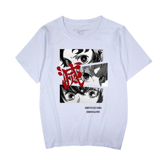 Duoxingbao  Japanese anime New cross-border hot-selling  Demon Slayer printed fashion couple short-sleeved T-shirt