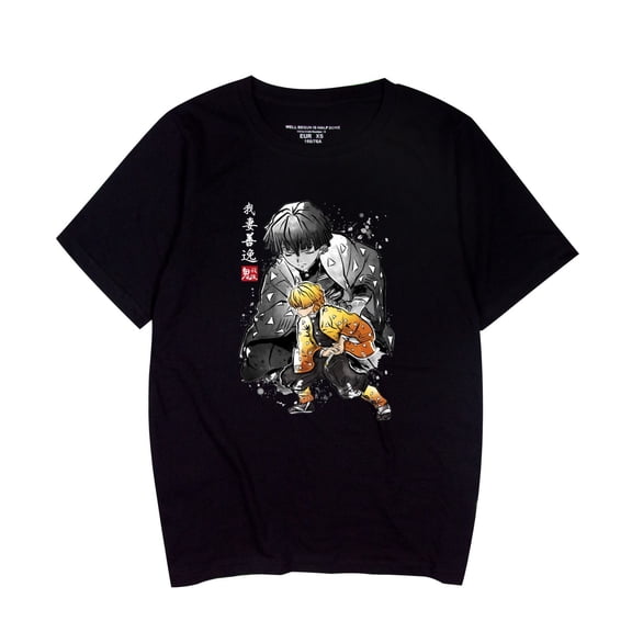 Duoxingbao  Japanese anime New cross-border hot-selling  Demon Slayer printed fashion couple short-sleeved T-shirt