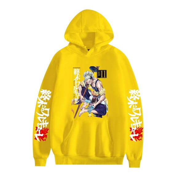 Duoxingbao Japanese anime Valkyrie of the End men's and women's street style hooded sweatshirt plus velvet pullover hooded long-sleeved shirt