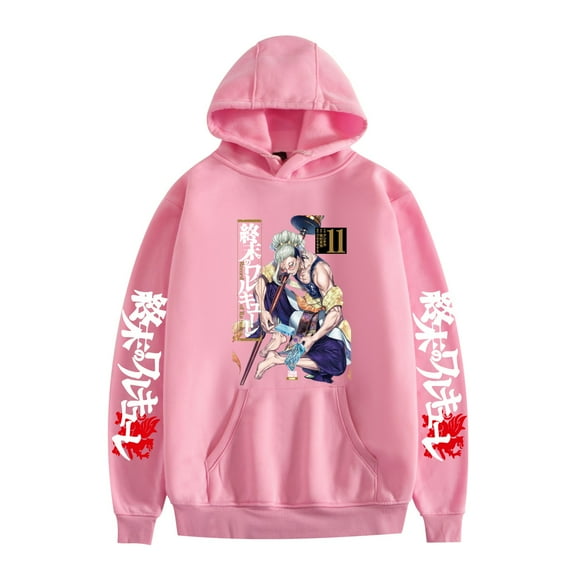 Duoxingbao  Japanese anime Valkyrie of the End men's and women's street style hooded sweatshirt plus velvet pullover hooded long-sleeved shirt