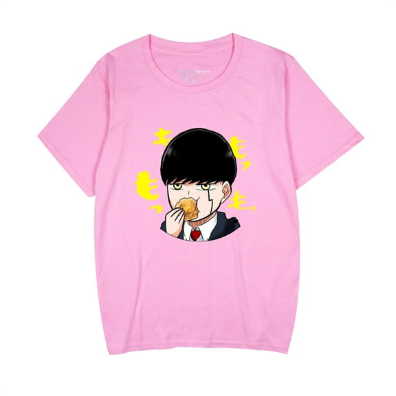 Duoxingbao Japanese anime bestseller Mob Psycho 100 print summer crew neck short-sleeved T-shirt