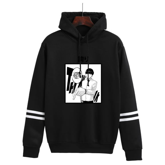 Duoxingbao Japanese anime-inspired best-selling Mob Psycho 100 print hooded sweatshirt for autumn and winter.