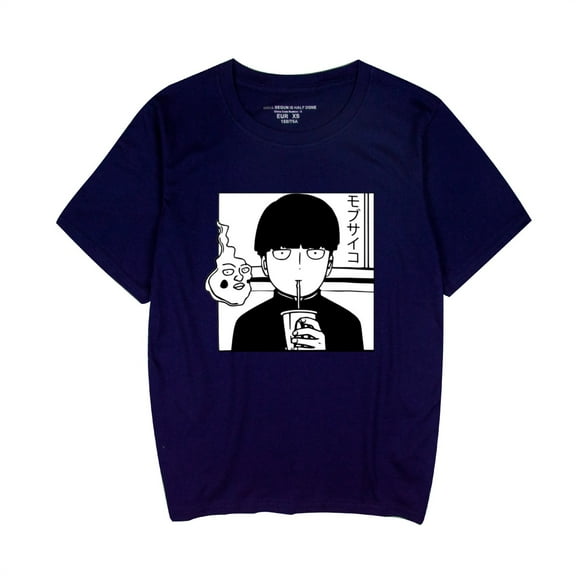 Duoxingbao  Japanese-style best-selling anime print summer crew neck short-sleeved T-shirt Mob Psycho 100