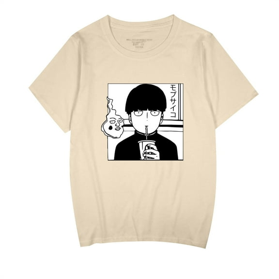 Duoxingbao Japanese-style best-selling anime print summer crew neck short-sleeved T-shirt Mob Psycho 100
