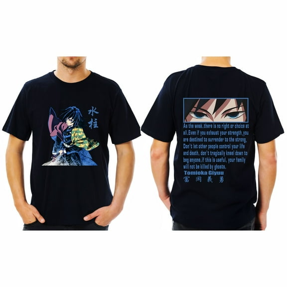 Duoxingbao  New Arrival Anime Demon Slayer Loose Casual Print Fashion Men's and Women's Summer Round Neck Short Sleeve T-shirt