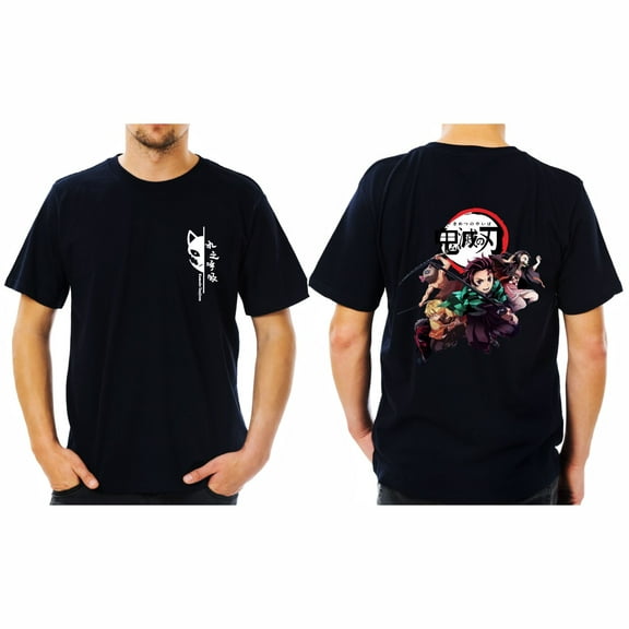 Duoxingbao  New Arrival Anime Demon Slayer Loose Casual Print Fashion Men's and Women's Summer Round Neck Short Sleeve T-shirt