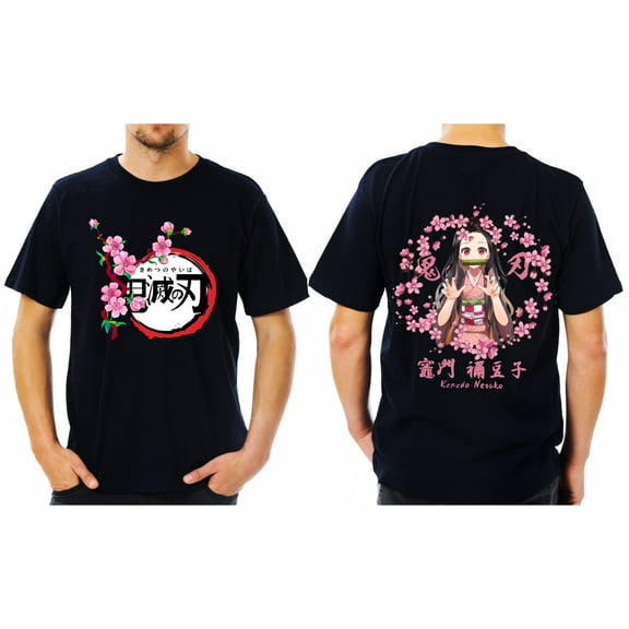 Duoxingbao New Arrival Anime Demon Slayer Loose Casual Print Fashion Men's and Women's Summer Round Neck Short Sleeve T-shirt