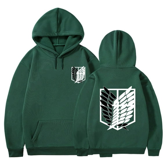 Duoxingbao New Attack on Titan Hoodie Loose Fit Casual Trendy Autumn/Winter Sweatshirt for Men and Women