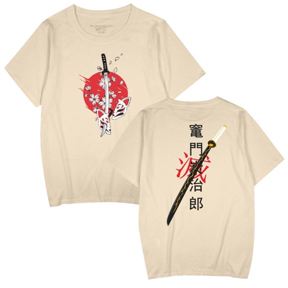 Duoxingbao  New Demon Slayer T-shirt street style for both men and women trendy men's short-sleeved cotton