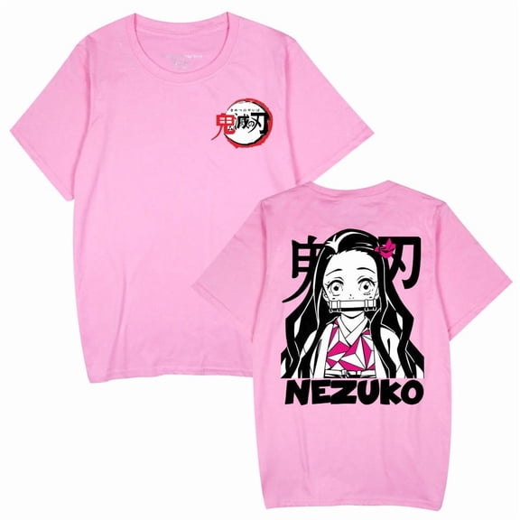 Duoxingbao  New Demon Slayer series printed loose-fitting trendy crew neck short-sleeved T-shirt