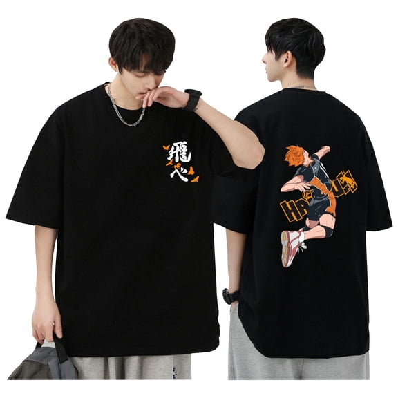 Duoxingbao  New Haikyuu Volleyball Boys Summer Short-sleeved T-shirts for men and women