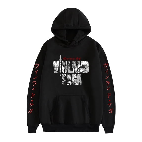 Duoxingbao  New Japanese anime style VINLAND SAGA Thorfinn fleece-lined hoodie for men and women.